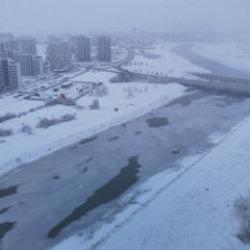 Kentte hayat dondu: Termometreler eksi 22 dereceyi g&ouml;sterdi