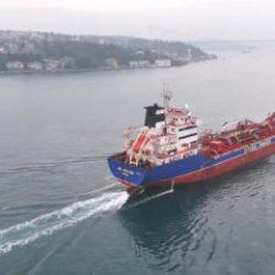 Odessa'da T&uuml;rk gemisinin isabet aldığı anlara ilişkin g&ouml;r&uuml;nt&uuml;ler ortaya &ccedil;ıktı