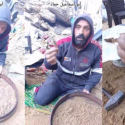 Gazze'de y&uuml;rek yakan g&ouml;r&uuml;nt&uuml;: Altın değil eşinin ve kızlarının kemiklerini arıyor