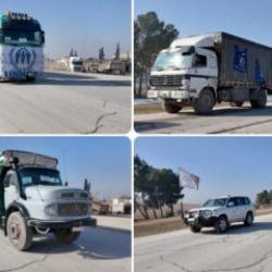 Ayn el-Arab'a 24 ara&ccedil; yardım malzemesi