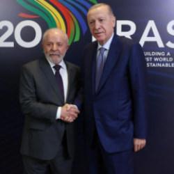 Cumhurbaşkanı Erdoğan, Brezilya Devlet Başkanı ile g&ouml;r&uuml;şt&uuml;