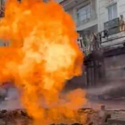 Kırıkkale'de kazı sırasında patlama! Alevler metrelerce y&uuml;kseldi