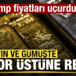 Son dakika: Fiyatlar u&ccedil;tu! Altın ve g&uuml;m&uuml;şte rekor &uuml;st&uuml;ne rekor