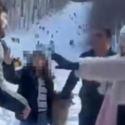 Kartepe'de dehşet anları: Babayı &ccedil;ocuklarının yanında darbettiler