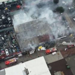 Başakşehir sanayi sitesinde korkutan yangın