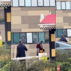 Bu nasıl &ouml;fke? Sağlık &ccedil;alışanı, taksi yok diye durağı yerle bir etti