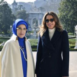 Emine Erdoğan, &Uuml;rd&uuml;n Krali&ccedil;esi Rania ile bir araya geldi