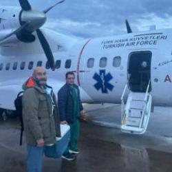 G&ouml;ky&uuml;z&uuml;nde şifa seferi! Mehmet&ccedil;ik, kalp nakli i&ccedil;in dakikalarla yarıştı