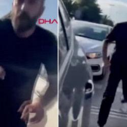 Trafikte &ccedil;ocuklarının yanındayken kadın s&uuml;r&uuml;c&uuml;ye saldıran magandalara ceza