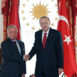 Cumhurbaşkanı Erdoğan &Uuml;rd&uuml;n Kralı 2. Abdullah'la İstanbul'da bir araya geldi