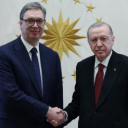 Cumhurbaşkanı Erdoğan, Sırbistan Cumhurbaşkanı Vucic ile g&ouml;r&uuml;şt&uuml;
