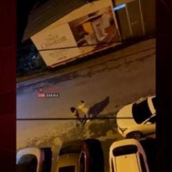 Fatih'te tartıştığı kadına saldıran maganda kamerada