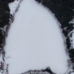 Kış turizminin g&ouml;zdesi Şavşat Karag&ouml;l buzla kaplandı