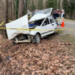 Otomobil ağaca &ccedil;arptı: 1 &ouml;l&uuml;, 2 yaralı