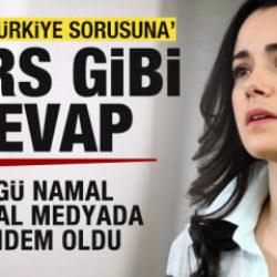 &Ouml;zg&uuml; Namal&lsquo;dan tuzak 'T&uuml;rkiye sorusuna' ders gibi cevap! Sosyal medyada g&uuml;ndem oldu