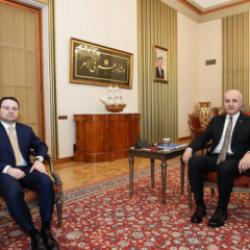 TBMM Başkanı Numan Kurtulmuş, Adalet Bakanı Akın G&uuml;rlek'i ağırladı