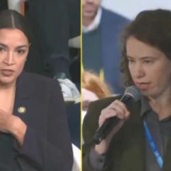 ABD Kongre &uuml;yesi Cortez'den İsrailli gazeteciye olay cevap: Soykırımın sebebi bu!