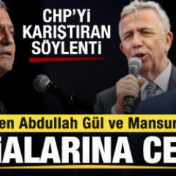 CHP'yi karıştıran iddia! &Ouml;zg&uuml;r &Ouml;zel'den Abdullah G&uuml;l ve Mansur Yavaş a&ccedil;ıklaması