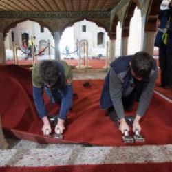 Mimar Sinan'ın 'ustalık eseri' Selimiye'ye metrekaresinde 729 bin ilmekli &ouml;zel halı!