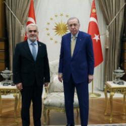 Cumhurbaşkanı Erdoğan, H&Uuml;DA PAR Genel Başkanı Yapıcıoğlu'nu kabul etti