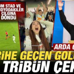 Arda G&uuml;ler&rsquo;in tarihi gol&uuml;n&uuml;n trib&uuml;n &ccedil;ekimi