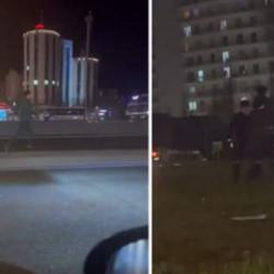 E-5&rsquo;te film gibi hırsızlık operasyonu: Minib&uuml;sle kovaladılar