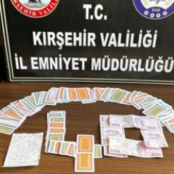 Kırşehir&rsquo;de kıraathaneye kumar baskını!
