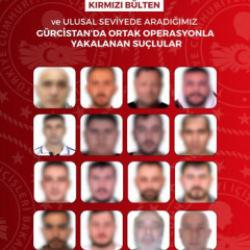 T&uuml;rkiye ve G&uuml;rcistan'dan ortak operasyon: 13'&uuml; kırmızı b&uuml;ltenli 16 su&ccedil;lu yakalandı