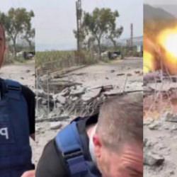 Canlı yayında f&uuml;ze saldırısı: Gazeteciler &ouml;l&uuml;mden d&ouml;nd&uuml;