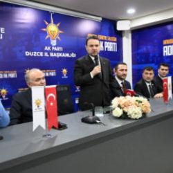 Adalet Bakanı G&uuml;rlek, AK Parti D&uuml;zce İl Başkanlığında konuştu