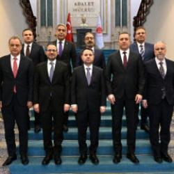 Adalet Bakanı G&uuml;rlek, T&uuml;rkiye Barolar Birliği Başkanı Sağkan ile g&ouml;r&uuml;şt&uuml;