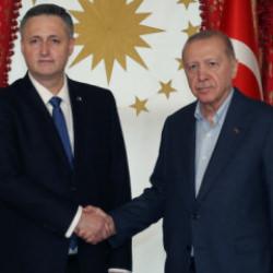 Cumhurbaşkanı Erdoğan, Bosna Hersek Devlet Başkanlığı Konseyi Başkanı ile g&ouml;r&uuml;şt&uuml;