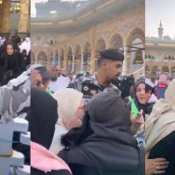 Kabe'nin &ouml;rt&uuml;s&uuml;n&uuml; makasla kesmeye &ccedil;alışan T&uuml;rk hacı g&ouml;zaltına alındı!