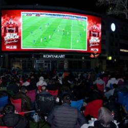 A Milli Takım kazandı! Konya'da D&uuml;nya Kupası coşkusu yaşandı