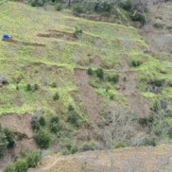 Aydın&rsquo;da sağanak yağışlar sonrası dağlarda heyelan oluştu