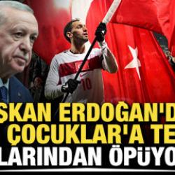 Başkan Erdoğan'dan Bizim &Ccedil;ocuklar'a tebrik! "Alınlarından &ouml;p&uuml;yorum"
