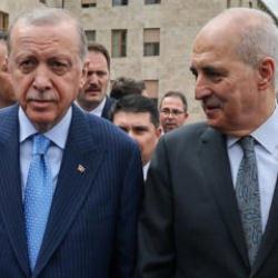 Cumhurbaşkanı Erdoğan, TBMM Başkanı Kurtulmuş ile g&ouml;r&uuml;şt&uuml;