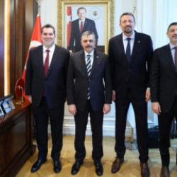 Hidayet T&uuml;rkoğlu'ndan Bakan G&uuml;rlek ve Bakan &Ccedil;ift&ccedil;i'ye ziyaret