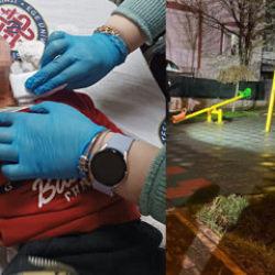 Parkta oynayan &ccedil;ocuğu bı&ccedil;akladı