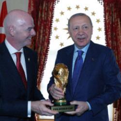 Cumhurbaşkanı Erdoğan, FIFA Başkanı Infantino'yu kabul etti