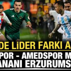 Esenler Erokspor-Amedspor ma&ccedil;ının kazananı Erzurumspor! Lider farkı a&ccedil;ıyor