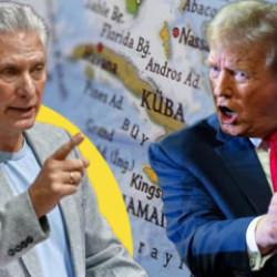 Trump '70 yıl sonra K&uuml;ba'da şafak doğacak demişti! Devlet Başkanı Diaz'dan jet savaş resti