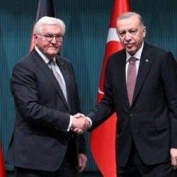 Cumhurbaşkanı Erdoğan, Steinmeier ile g&ouml;r&uuml;şt&uuml;