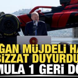 Erdoğan m&uuml;jdeyi duyurdu! Formula 1 T&uuml;rkiye'ye geri d&ouml;nd&uuml;...