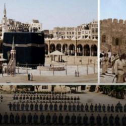 146 yıllık sessiz tanıklar yeniden canlandı! Mekke ve Medine fotoğrafları g&uuml;n y&uuml;z&uuml;nde