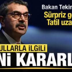 Okullarla ilgili yeni karar! Bakan Tekin duyurdu! S&uuml;rpriz gelişme! Yaz tatili uzayabilir