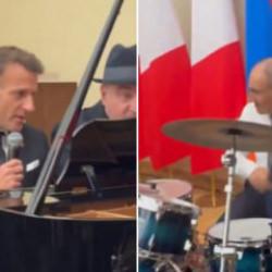 Paşinyan &ccedil;aldı, Macron s&ouml;yledi! Liderlerden canlı performans
