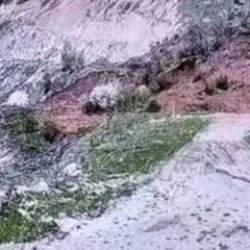 Tokat'ta heyelan g&uuml;venlik kamerasına yansıdı