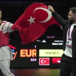 Azerbaycanlı rakibini yenen milli sporcu Avrupa şampiyonu!