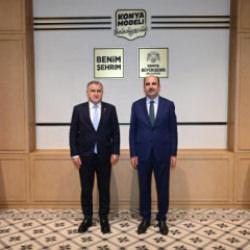Bakan Bak ve Ak Parti Genel Başkan Yardımcısı B&uuml;y&uuml;kg&uuml;m&uuml;ş, Başkan Altay&rsquo;ı ziyaret etti
